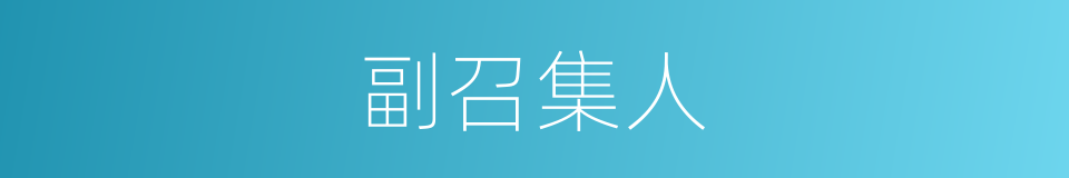 副召集人的同义词