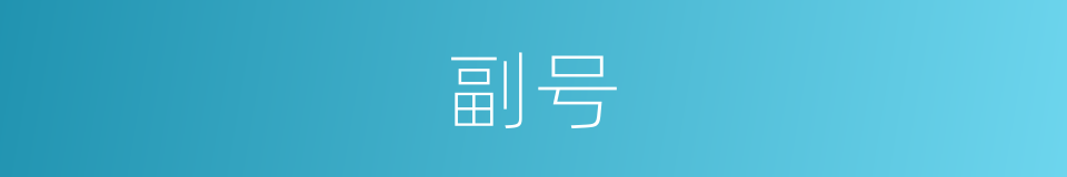 副号的同义词