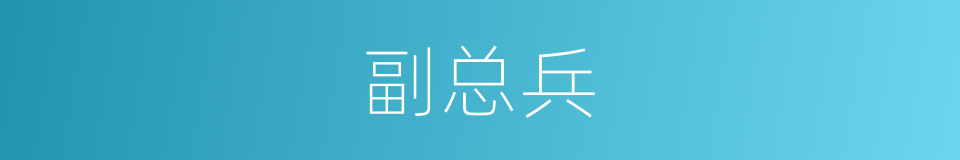 副总兵的同义词