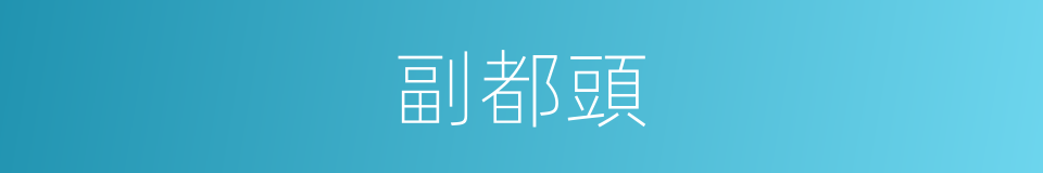 副都頭的同義詞