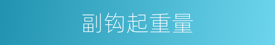 副钩起重量的同义词