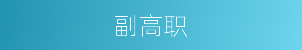 副高职的同义词