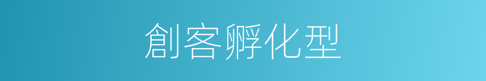 創客孵化型的同義詞