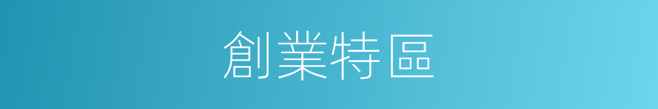 創業特區的同義詞