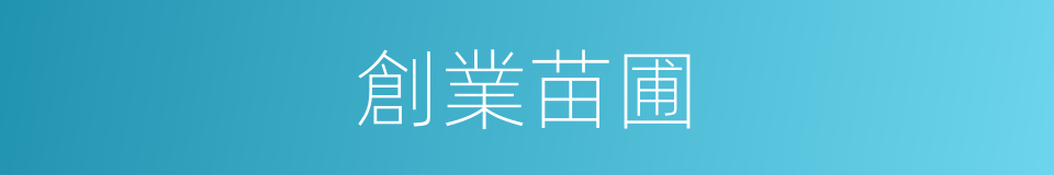創業苗圃的同義詞