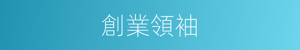 創業領袖的同義詞