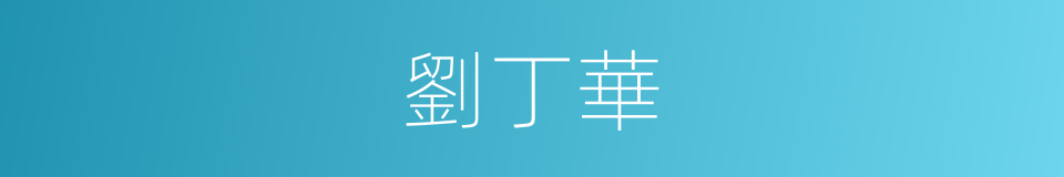 劉丁華的同義詞