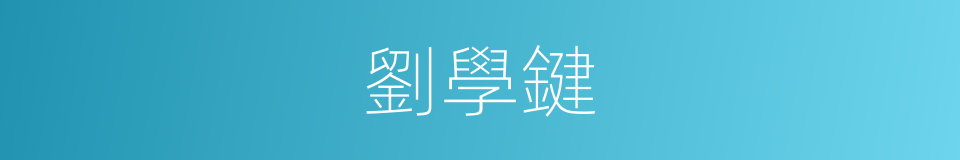 劉學鍵的同義詞