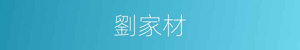 劉家材的同義詞