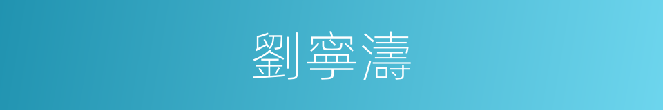 劉寧濤的同義詞