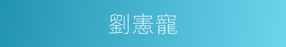 劉憲寵的同義詞
