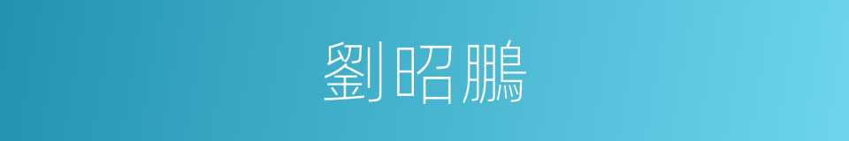 劉昭鵬的同義詞