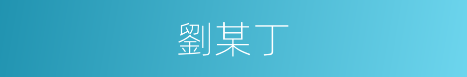 劉某丁的同義詞