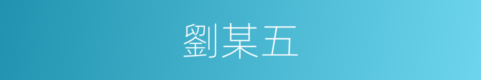 劉某五的同義詞
