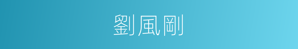 劉風剛的同義詞