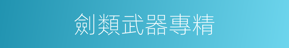 劍類武器專精的同義詞