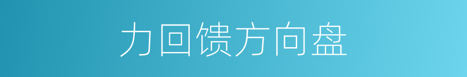 力回馈方向盘的同义词