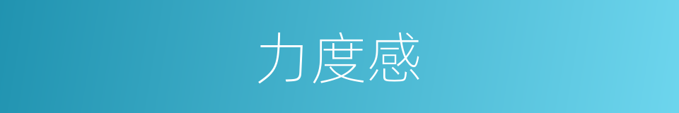 力度感的同义词