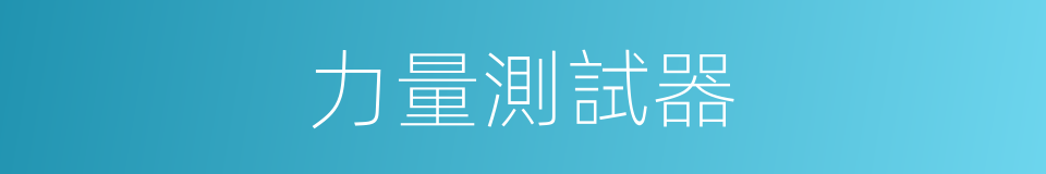 力量測試器的同義詞