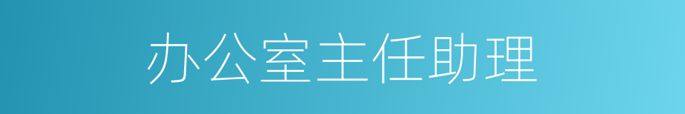 办公室主任助理的同义词