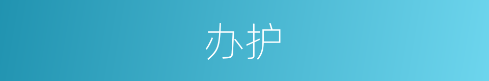 办护的意思