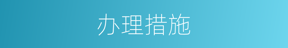 办理措施的同义词