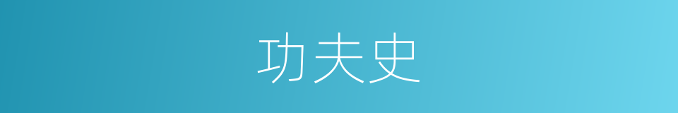 功夫史的同义词