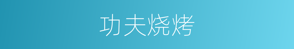 功夫烧烤的同义词