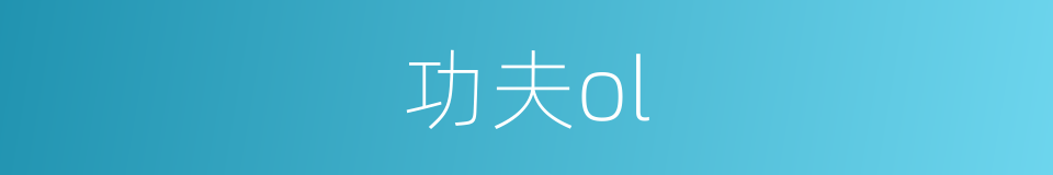 功夫ol的同义词