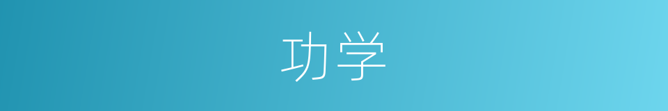 功学的同义词