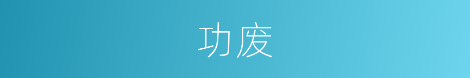 功废的同义词
