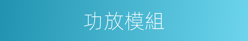 功放模組的同義詞