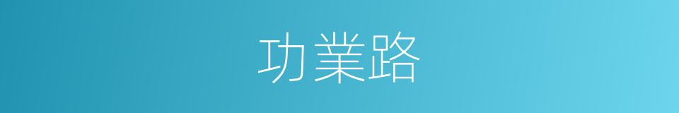 功業路的同義詞