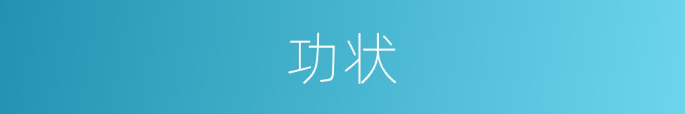 功状的意思