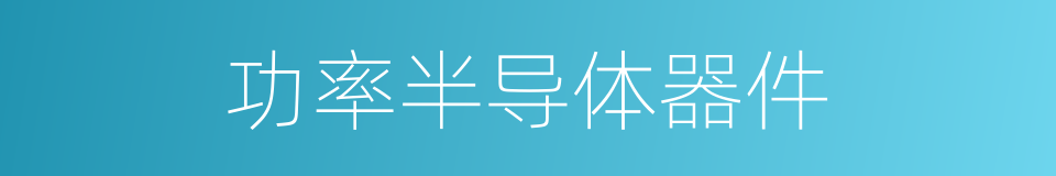 功率半导体器件的同义词