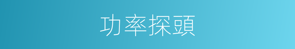 功率探頭的同義詞