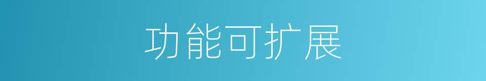 功能可扩展的同义词