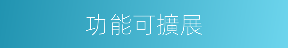 功能可擴展的同義詞