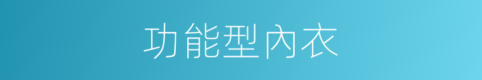 功能型內衣的同義詞