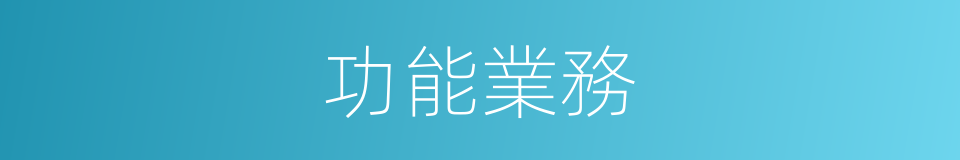 功能業務的同義詞