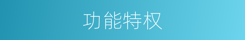 功能特权的同义词