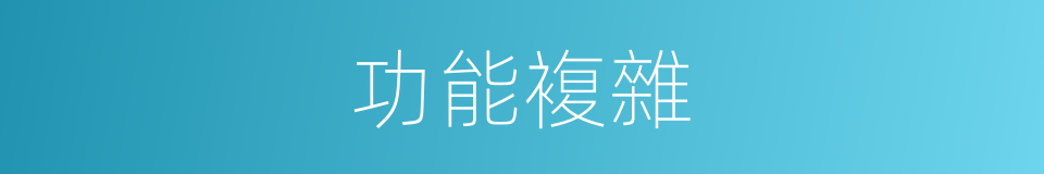 功能複雜的同義詞
