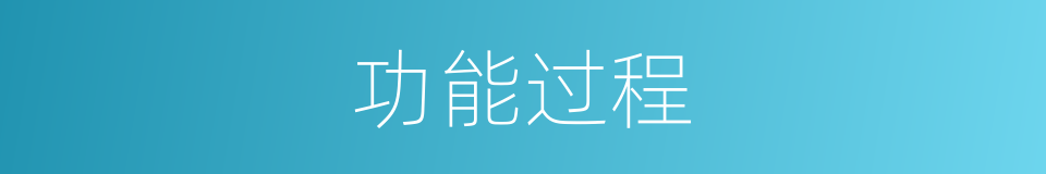 功能过程的同义词