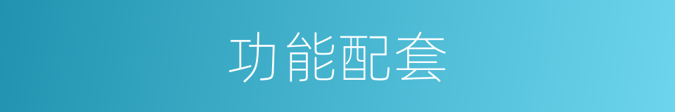 功能配套的同义词