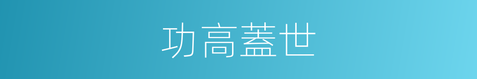 功高蓋世的意思