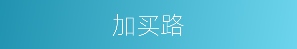 加买路的同义词