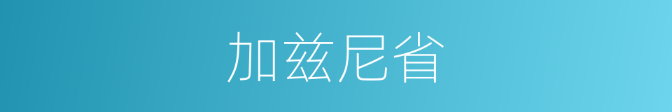 加兹尼省的同义词