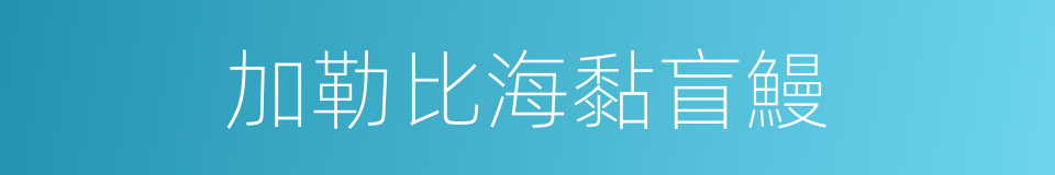 加勒比海黏盲鰻的同義詞