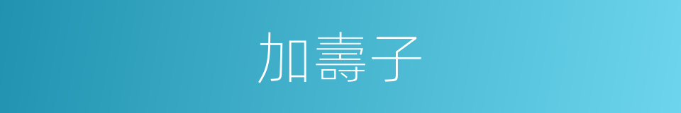 加壽子的同義詞