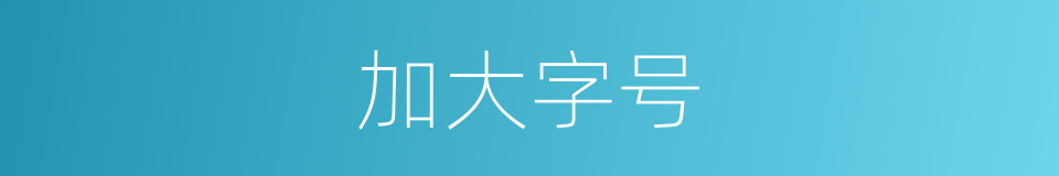加大字号的同义词